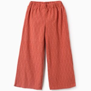 Pantalón wideleg bordado inglés