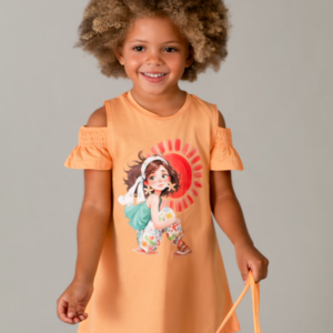 Vestido sunshine naranja con bolso Mayoral