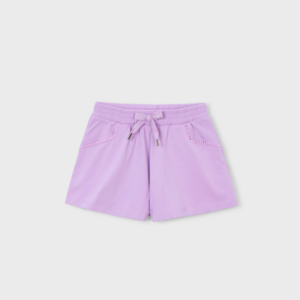 Pantalón corto lila básico niña Mayoral