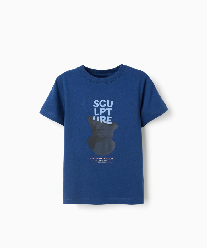 Camiseta Sculpture azul