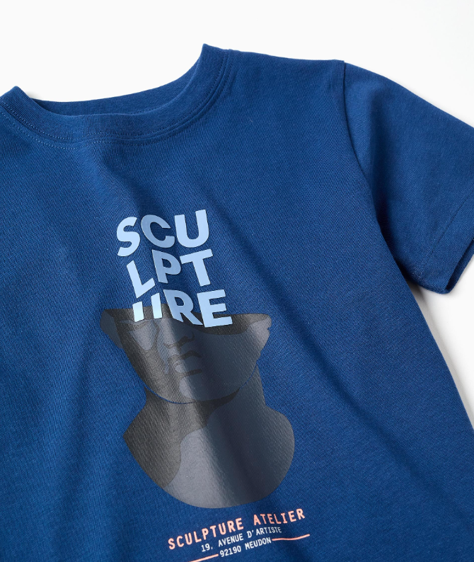 Camiseta Sculpture azul - Imagen 3