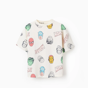 Camiseta superhéroes de Marvel blanco