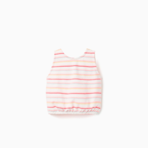 Top sin mangas rayas multicolor