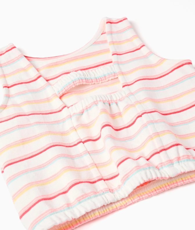 Top sin mangas rayas multicolor