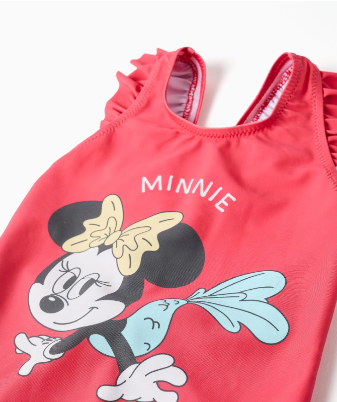 Bañador Minnie con volantes bebé coral - Imagen 3