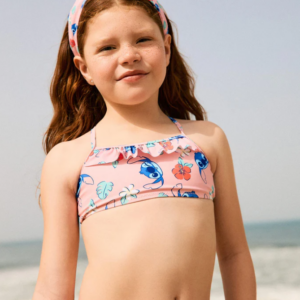 Bikini con motivo de Stitch y volantes