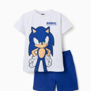 Pijama corto de algodón Sonic