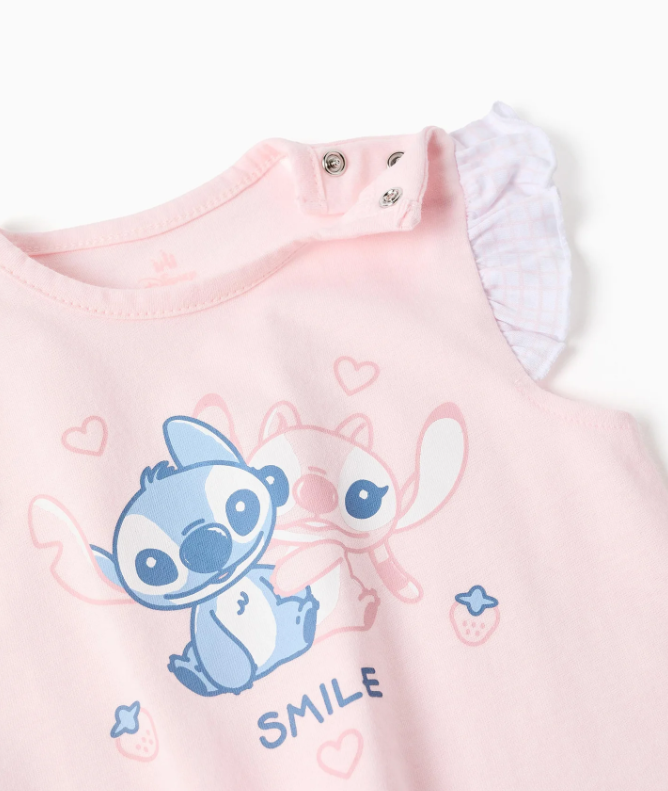 Pijama corto de algodón bebé Stitch - Imagen 3