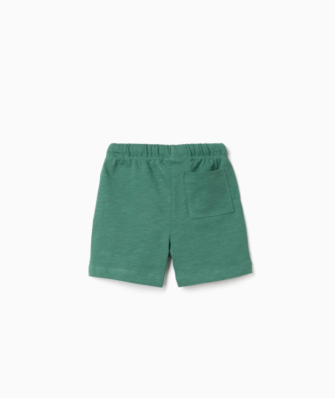 Pack 2 pantalones cortos verde/gris bebé - Imagen 2