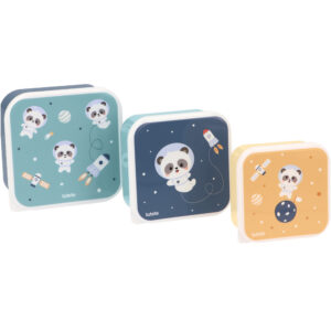 Pack 3 Cajas Almuerzo Pandas in Space