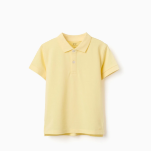 Polo algodón piqué amarillo niño
