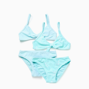 Pack de 2 bikinis con lazo turquesa