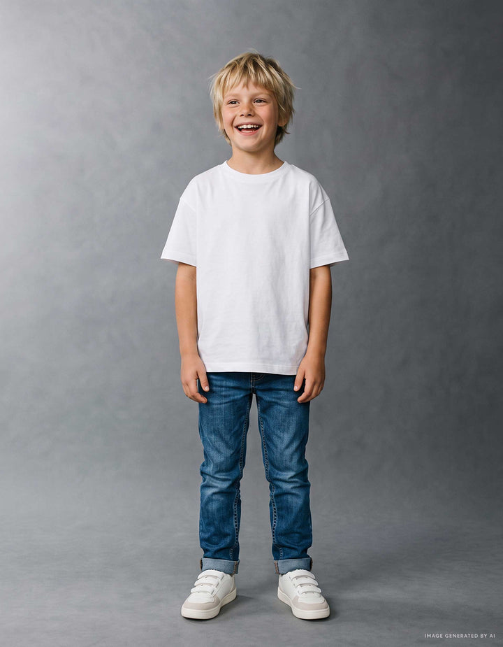 Vaqueros slim fit con cordón para niño, azul oscuro