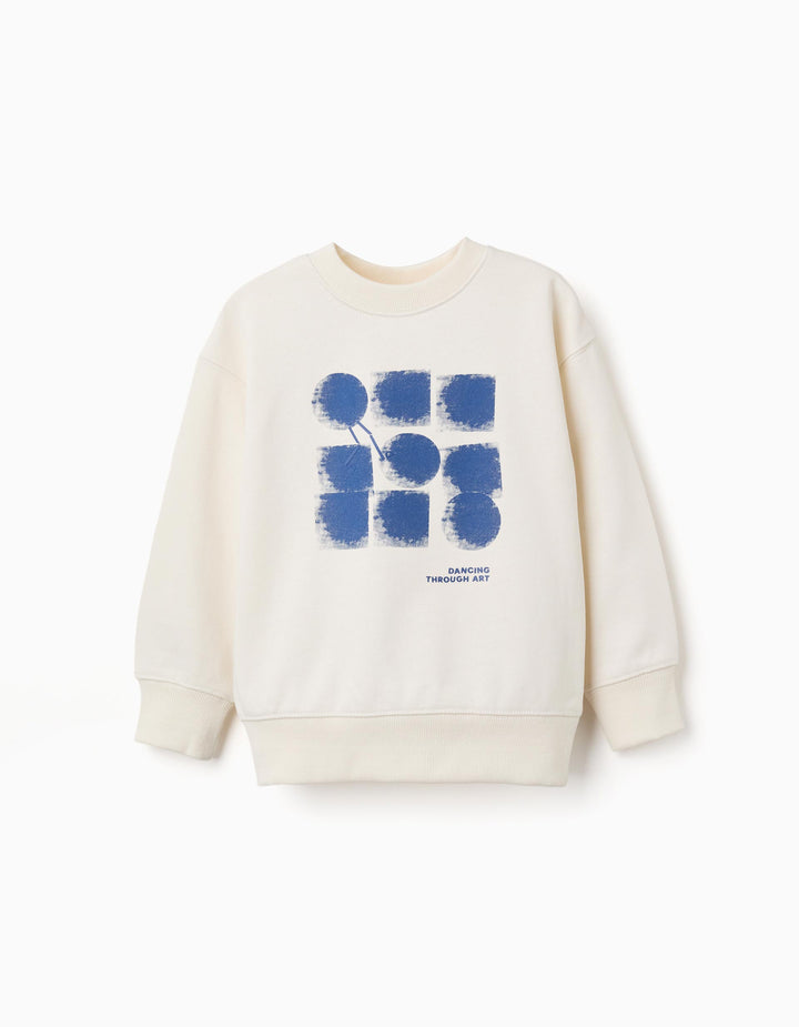 Sudadera blanco roto art