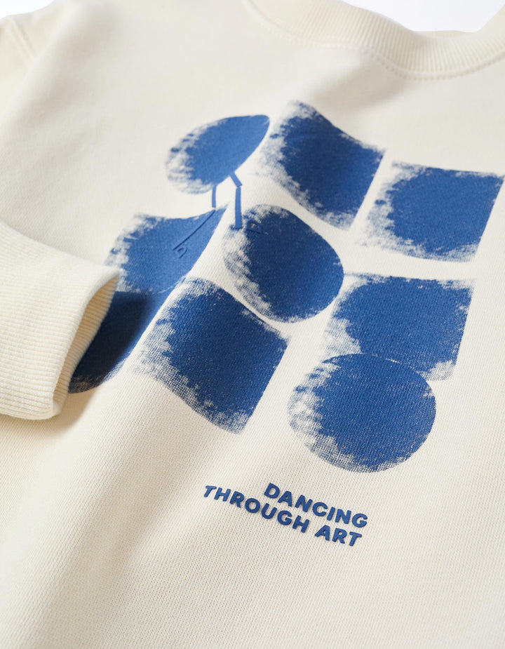 Sudadera blanco roto art