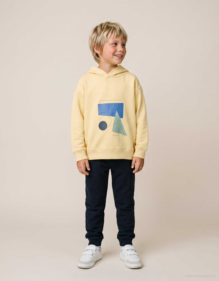 Chándal sudadera amarilla con capucha shapes of art
