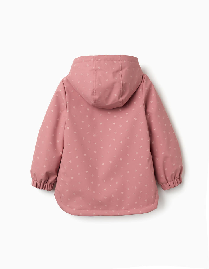 Parka engomado acolchado con capucha rosa niña - Imagen 3