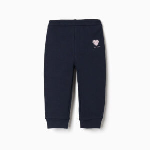 Pantalón de chándal marino corazón bebé