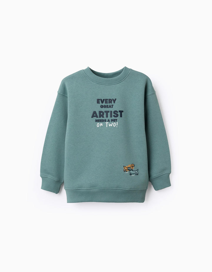 Sudadera verde dogs niño