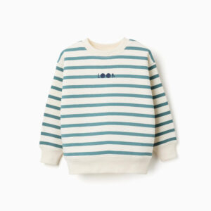 Sudadera rayas verde look niño