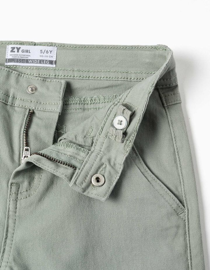 Pantalón wide leg verde salvia - Imagen 3