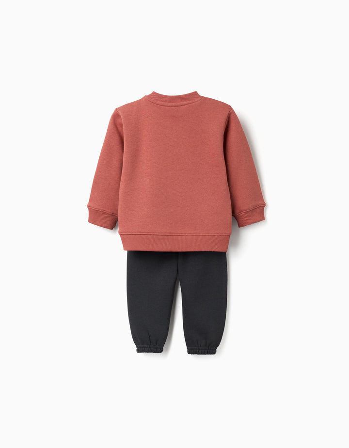 Chándal bebé sudadera terracota tiny friends - Imagen 3