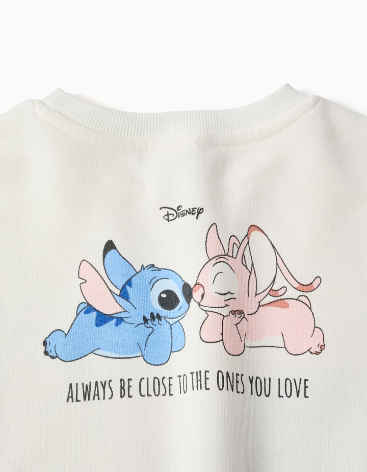 Sudadera estampado de Stitch y Angel