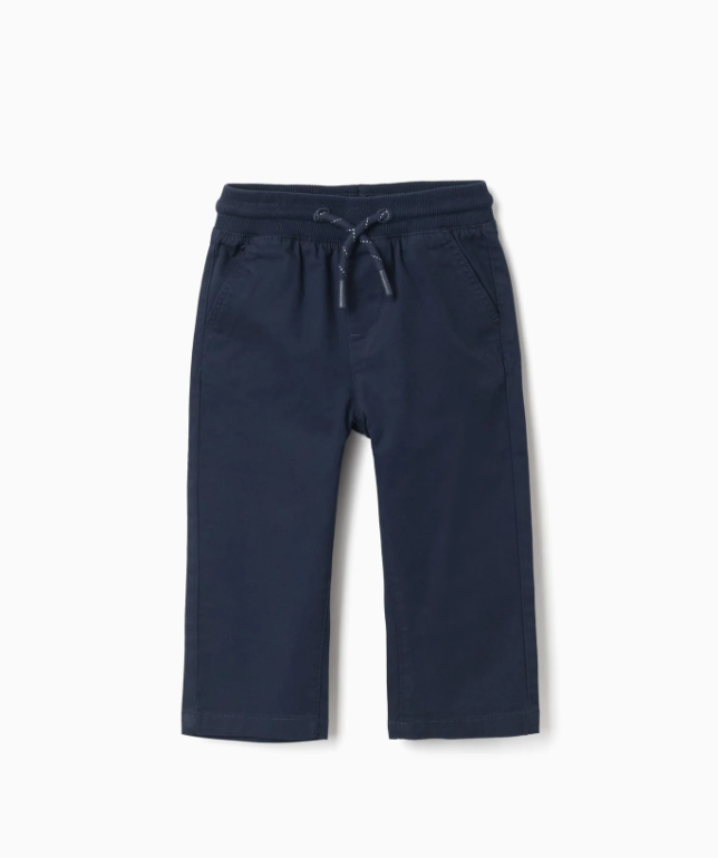 Pantalón sarga con cordón marino bebé