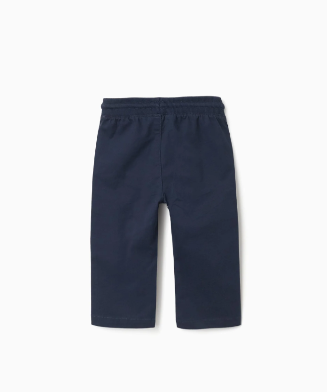 Pantalón sarga con cordón marino bebé - Imagen 2