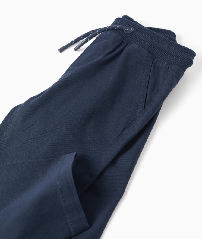 Pantalón sarga con cordón marino bebé