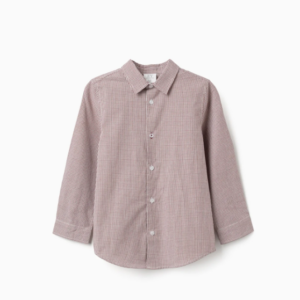 Camisa vichy blanco/marrón
