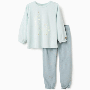 Pijama de terciopelo que brilla en la oscuridad unicornio
