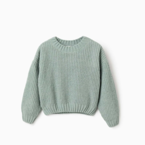 Jersey punto chenilla verde claro