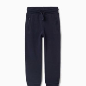 Pantalón felpita cremallera bolsillos azul marino
