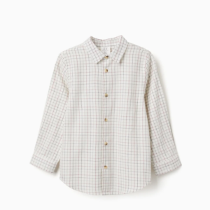 Camisa cuadros blanco