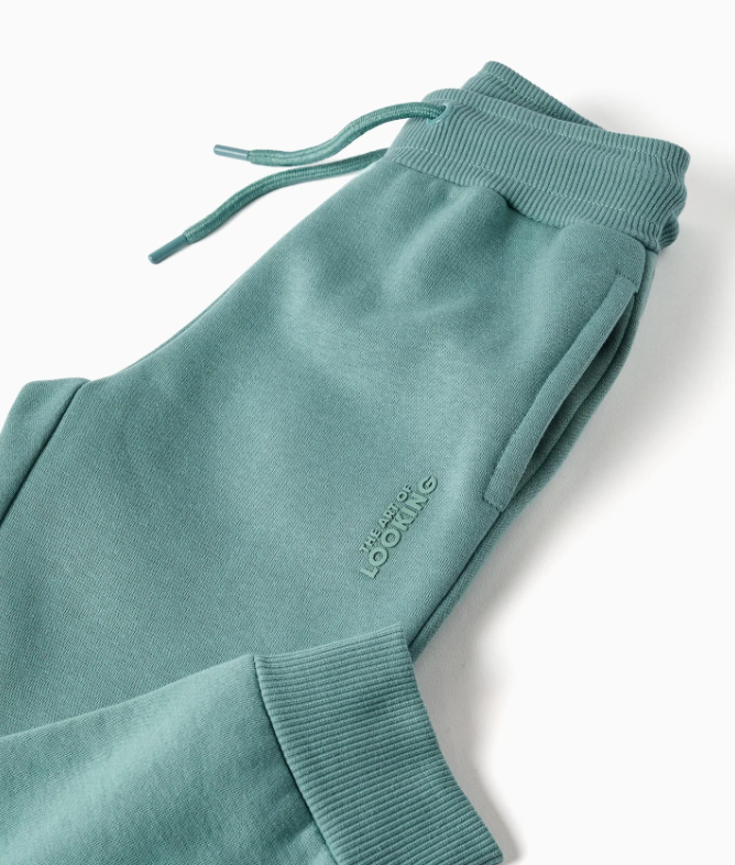 Pantalón felpita azul verdoso